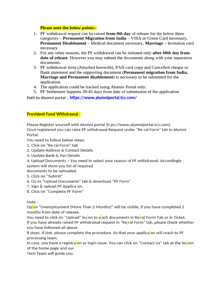 How to Initiate PF | PDF