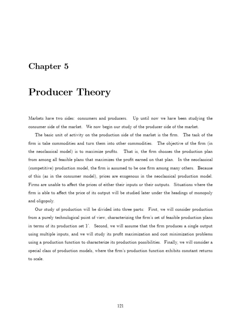 Understanding Producer Theory in Economics | PDF | Production Function ...