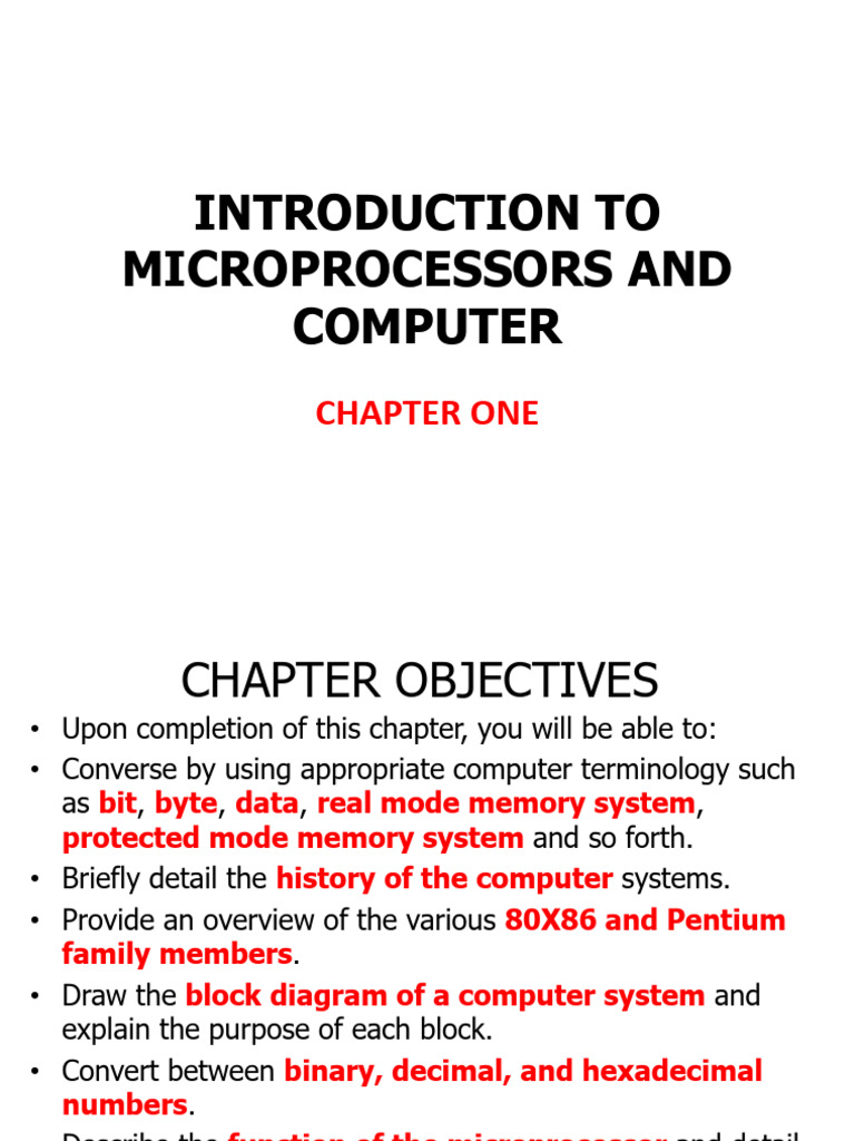 Microprocessors: History and Basics | PDF | Central Processing Unit ...