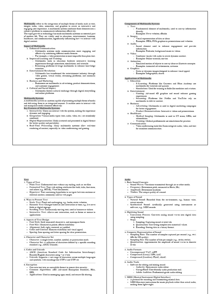Understanding Multimedia Systems and Impact | PDF | Data Compression ...