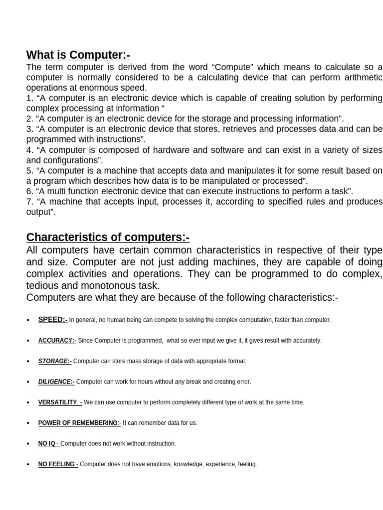 Understanding Computers: Types & Features | PDF | Computer Data Storage ...