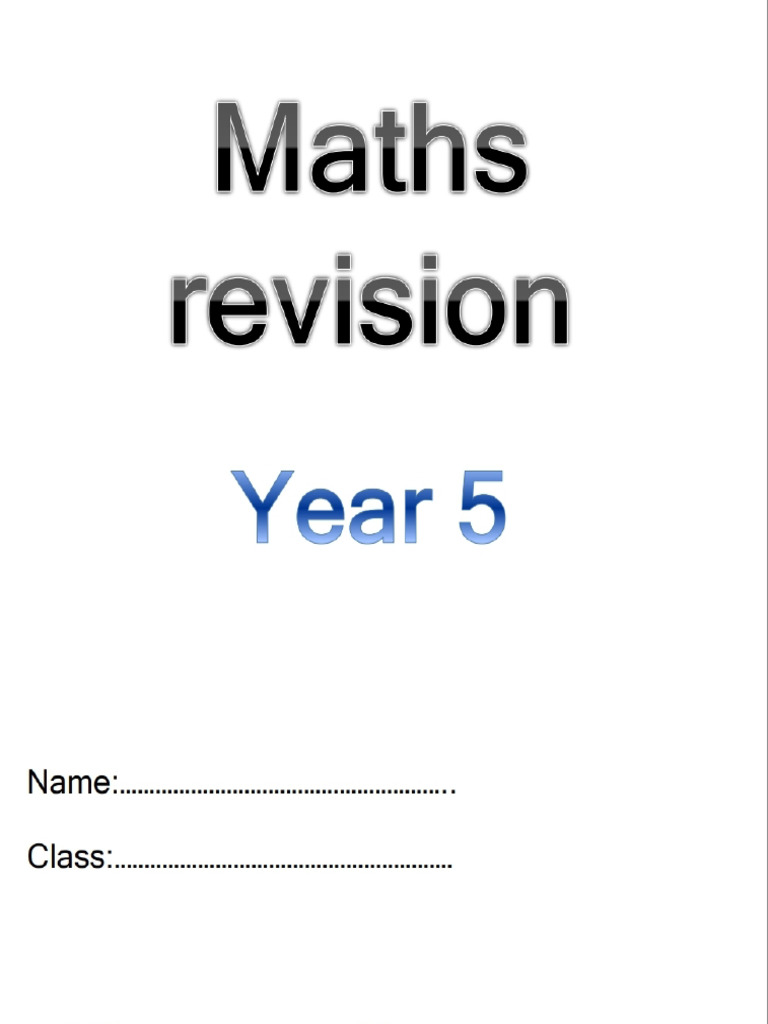 Maths Revision Sem 1 Y5 | PDF