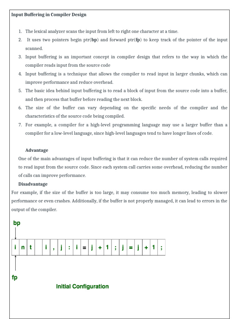 Input Buffering Techniques in Compilers | PDF | Compiler | Pointer ...