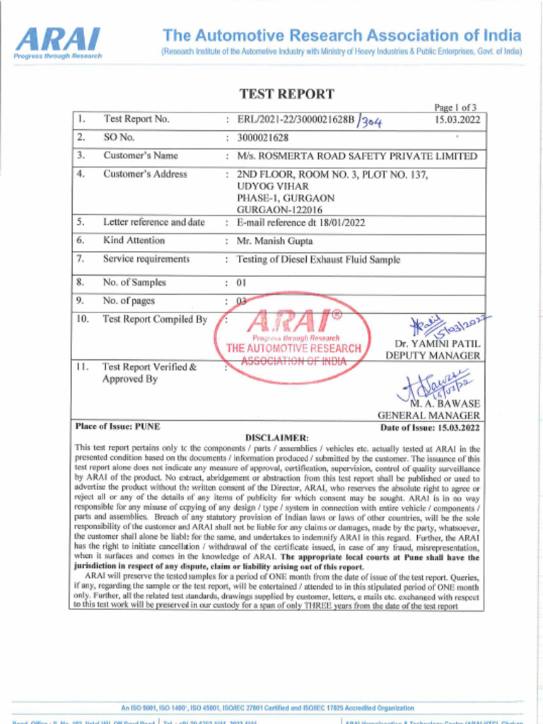 Test Report 15032022-2 2 | PDF