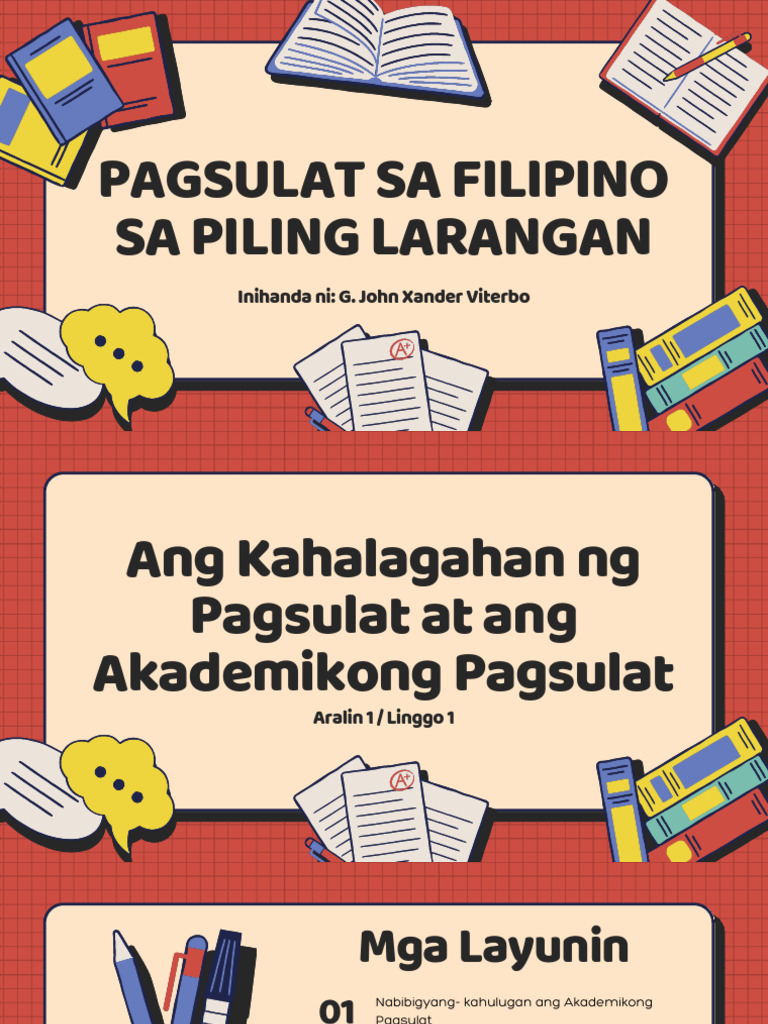 Fil Sa Piling Larangan Week 1 | PDF