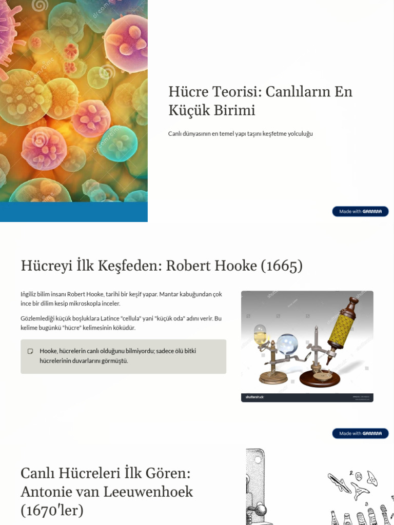 Hucre Teorisi Canlilarin en Kucuk Birimi PDF