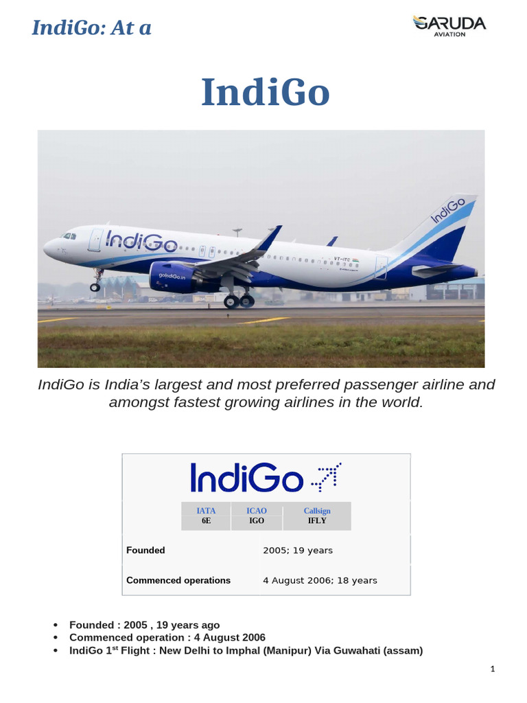 About Indigo (UPDATED) - 1 | PDF | Aviation | Aircraft