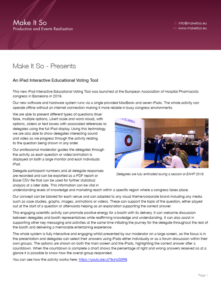 Ipad Interactive Voting Educational Tool Broucher (2023) | PDF | I Pad ...