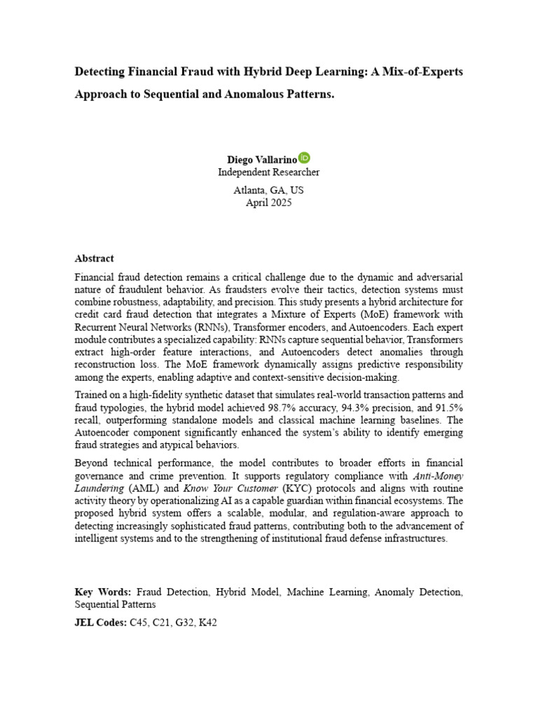 3.detecting Financial Fraud With Hybrid Deep Learning | PDF | Receiver ...