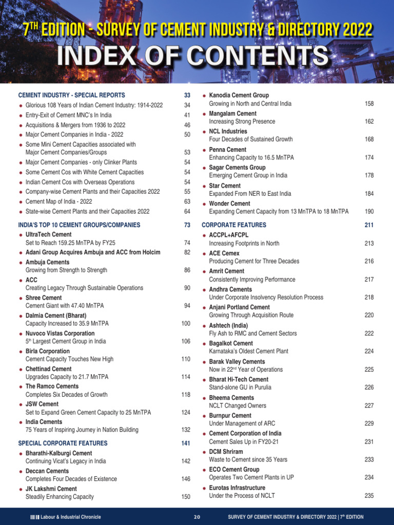 Indian Cement Industry Overview 2022 | PDF | Cement | Structural ...