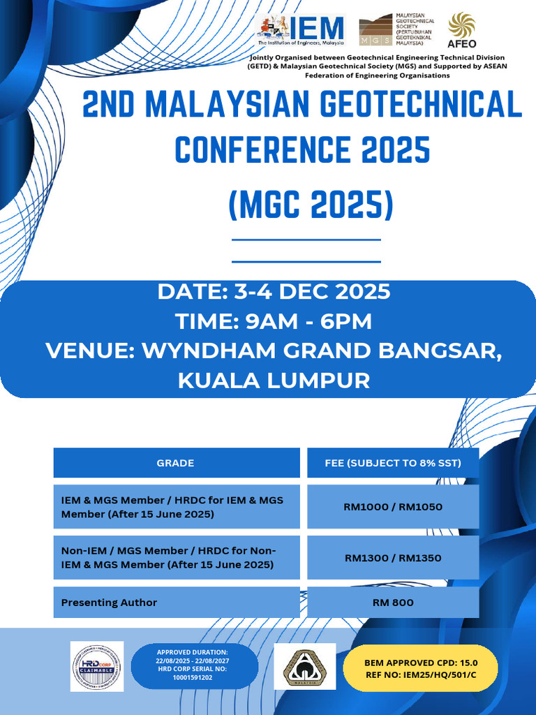 MGC 2025 Flyer | PDF | Geotechnical Engineering | Engineering