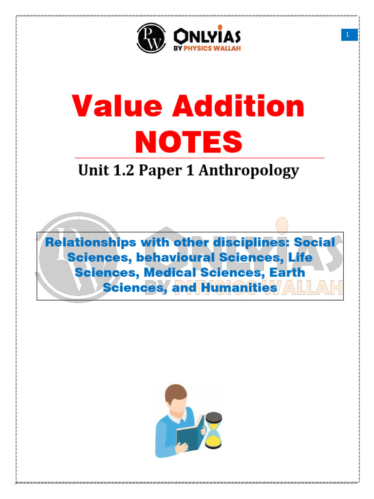 Unit 1.2 Value Addition Notes PDF Only | PDF | Anthropology | Social ...