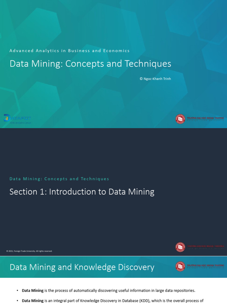 Lecture 7.b. Introduction to Data Mining | PDF | Machine Learning ...