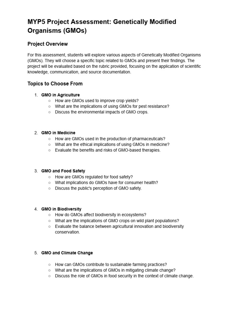 GMO Project Assessment Guidelines | PDF | Genetically Modified Organism ...