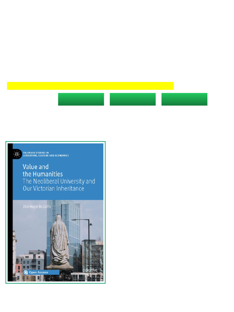 (Ebook) Value And The Humanities: The Neoliberal University And Our ...