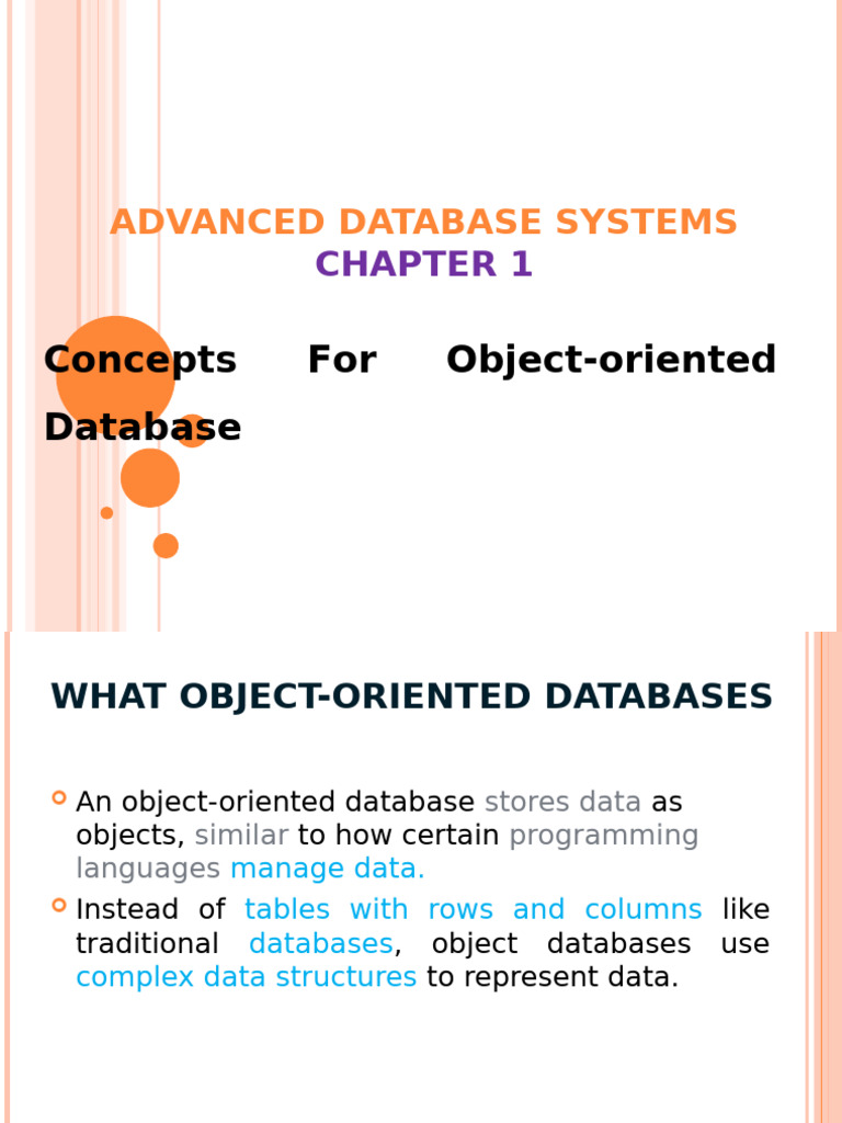 Object-Oriented Database Concepts | PDF | Databases | Class (Computer ...