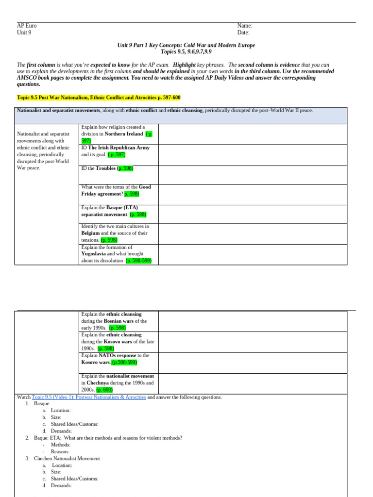 Unit 9 Key Concepts 9.5,9.6,9.7,9.9 Part 2 (2023) | PDF | Soviet Union ...