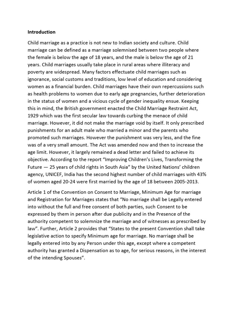 Understanding Child Marriage in India | PDF | Marriage | Child Marriage