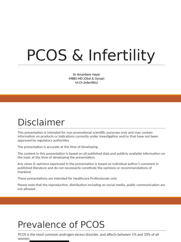 PCOS and Infertility Overview | PDF | Polycystic Ovary Syndrome ...