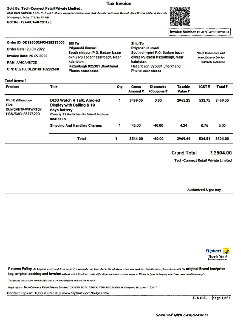 Invoice Dizo | PDF