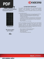 Panel Solar FV Kyocera KD135SX UP U135Wp Solener