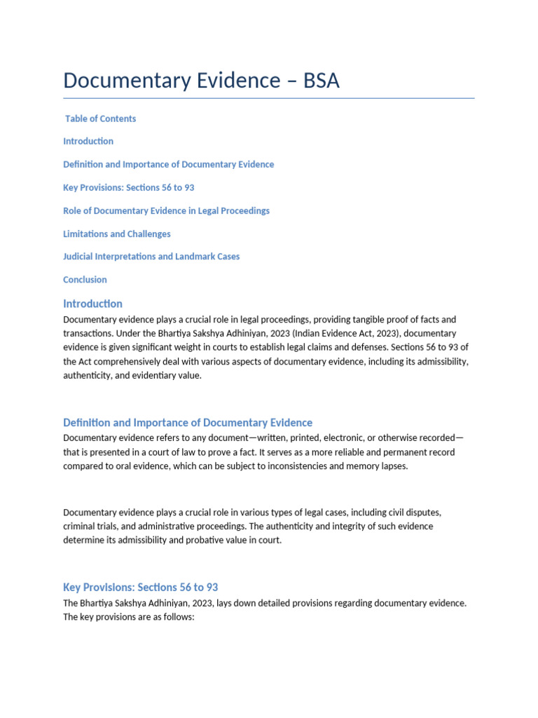 Understanding Documentary Evidence in Law | PDF | Evidence (Law) | Justice