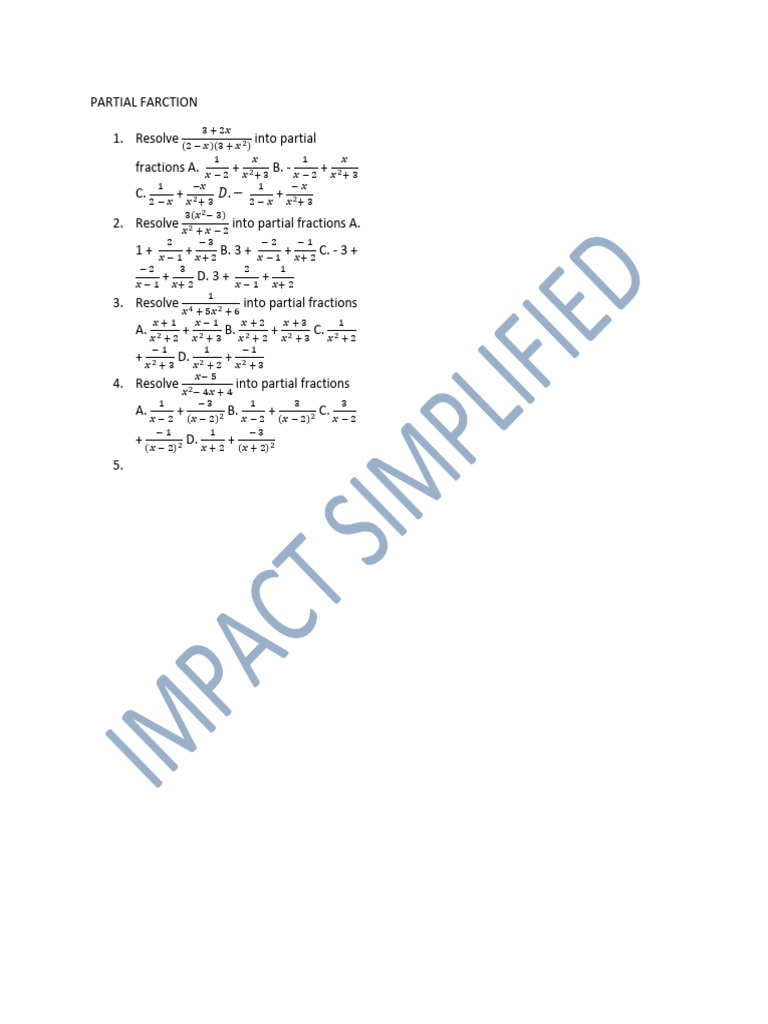 1 Partial Farction | PDF