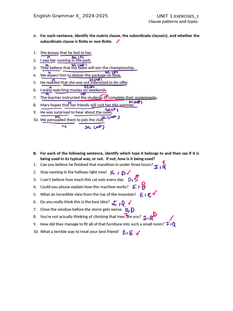 Unit 1 Exercises 1 | PDF