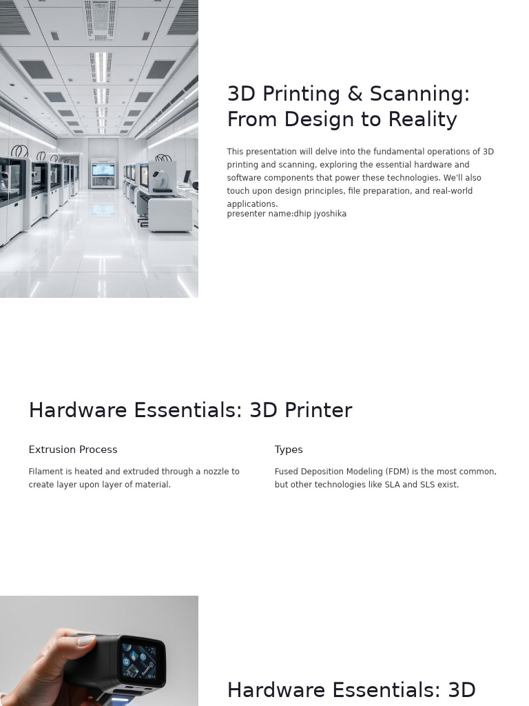 3D Printing and Scanning From Design To Reality | PDF