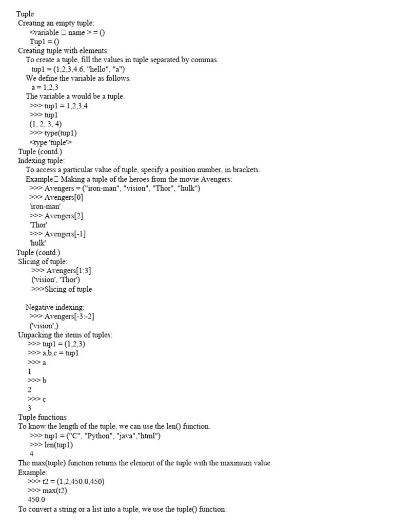 List and Tuple in Python | PDF | Computer Programming | Software ...