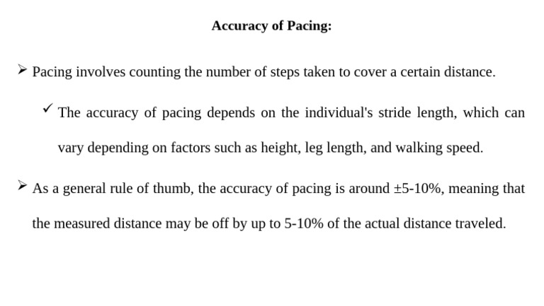 Distance Measuring Using Pacing | PDF