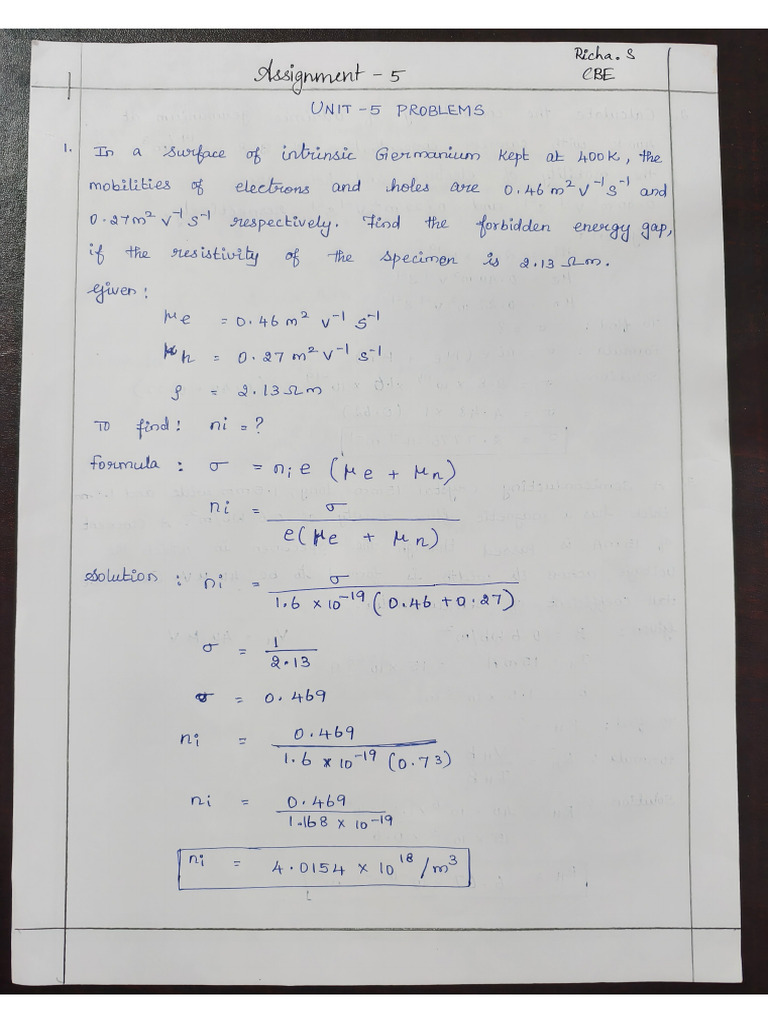 Phy Ass 5 | PDF
