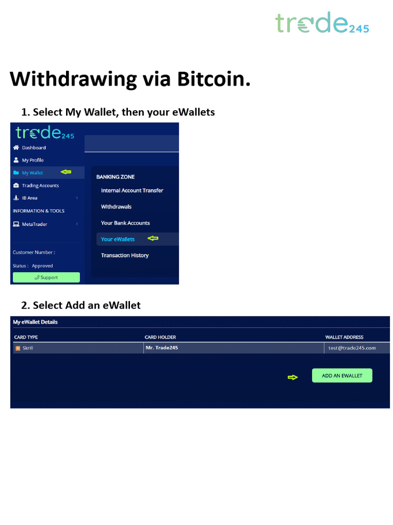 How to Withdraw Using Bitcoin | PDF