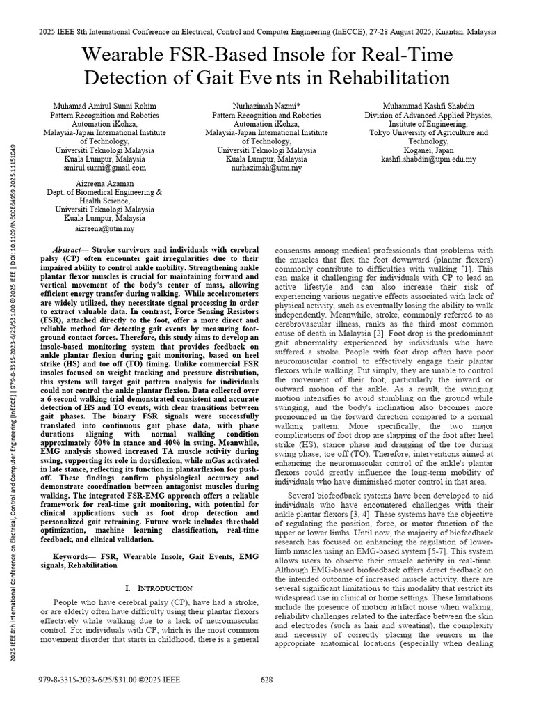 Wearable FSR-Based Insole For Real-Time Detection of Gait Events in ...
