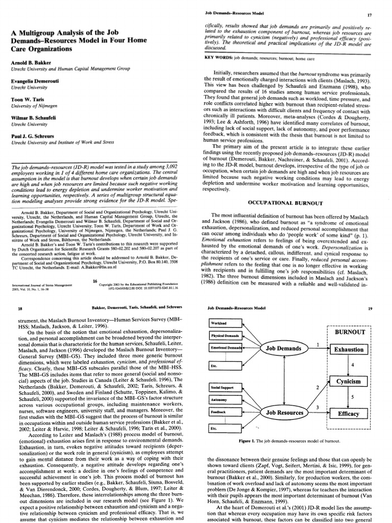 A Multigroup Analysis of The Job | PDF