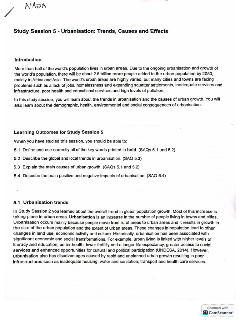 Urbanisation Text 1 | PDF