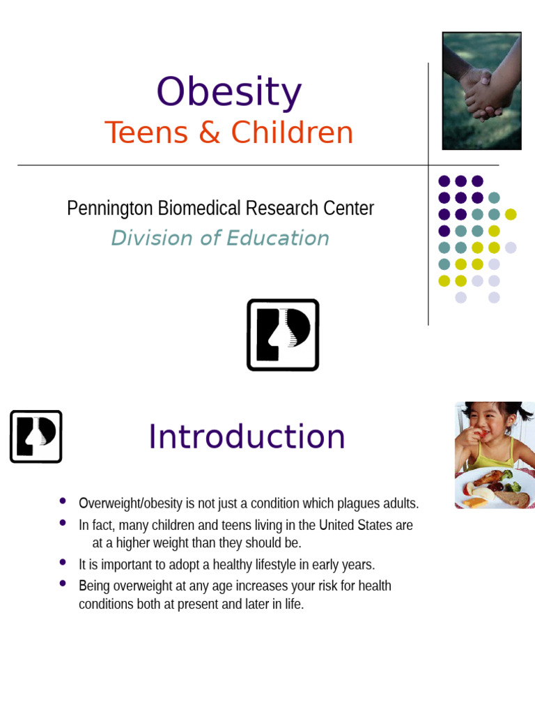 Obesity in Children and Teens | PDF | Obesity | Adolescence