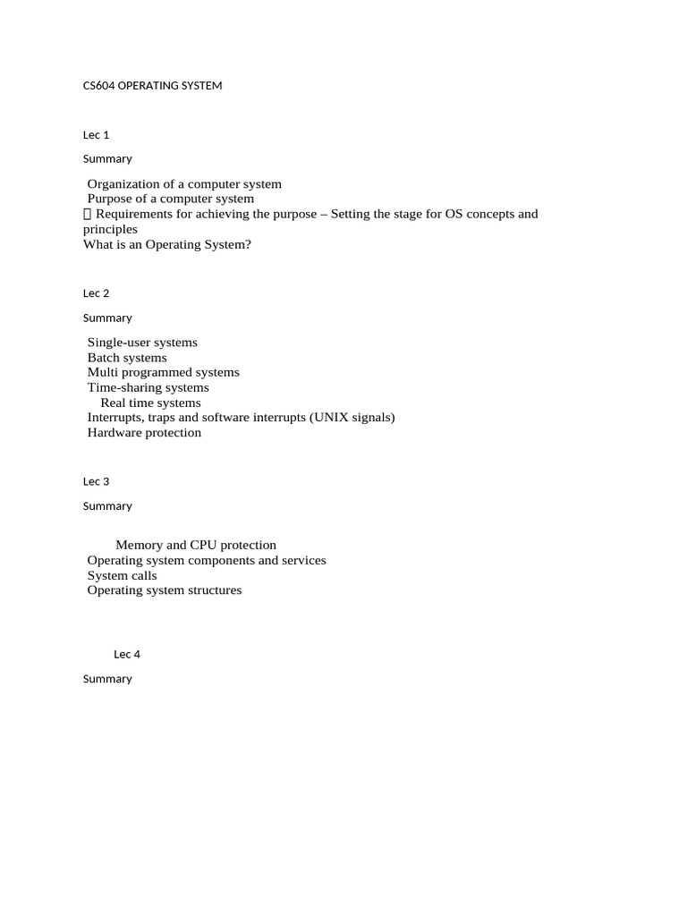 Cs604 Summary Ideas | PDF