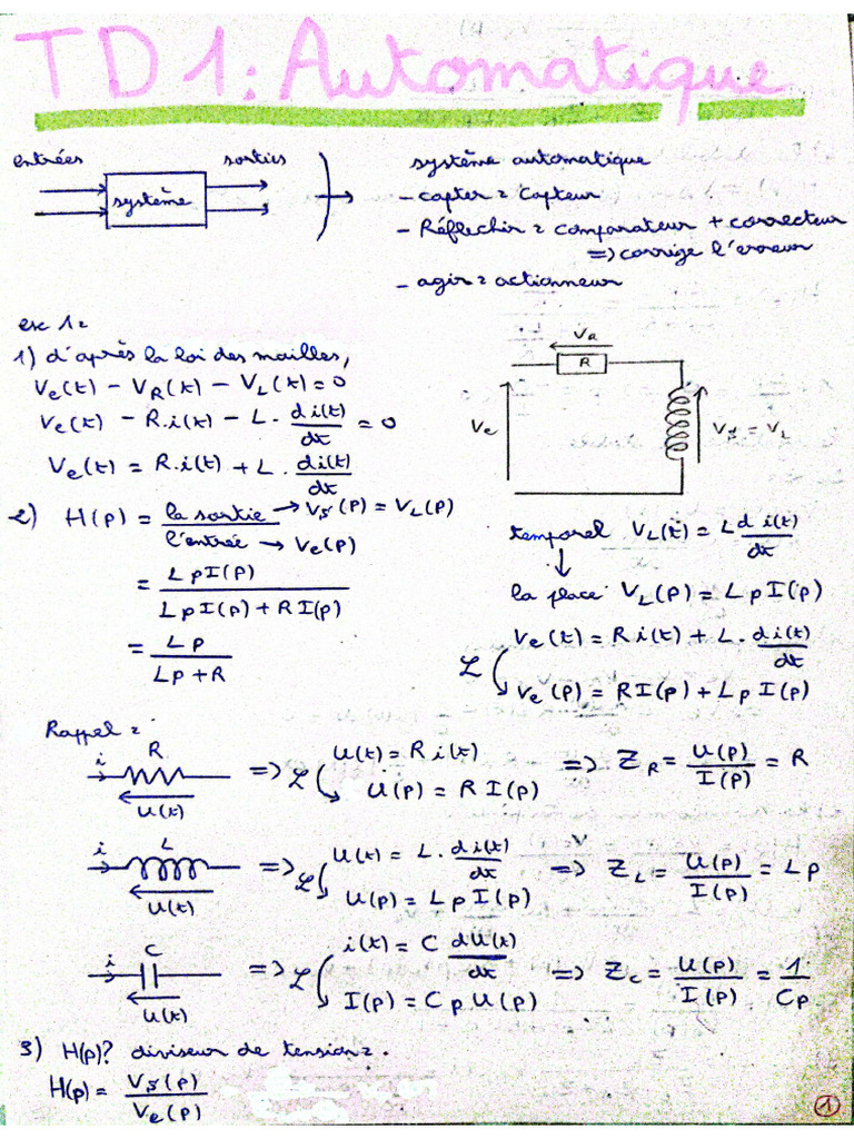 Correction de TD 1 Automatique | PDF