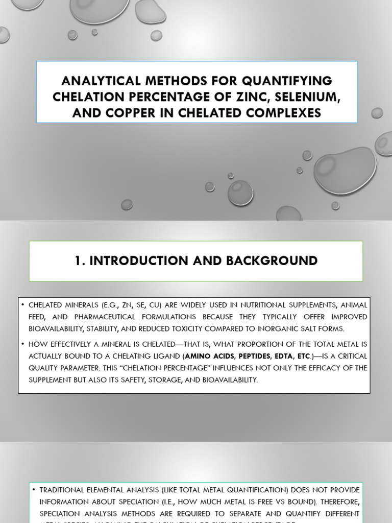 Analytical Methods for Chelation of Metals | PDF | High Performance ...