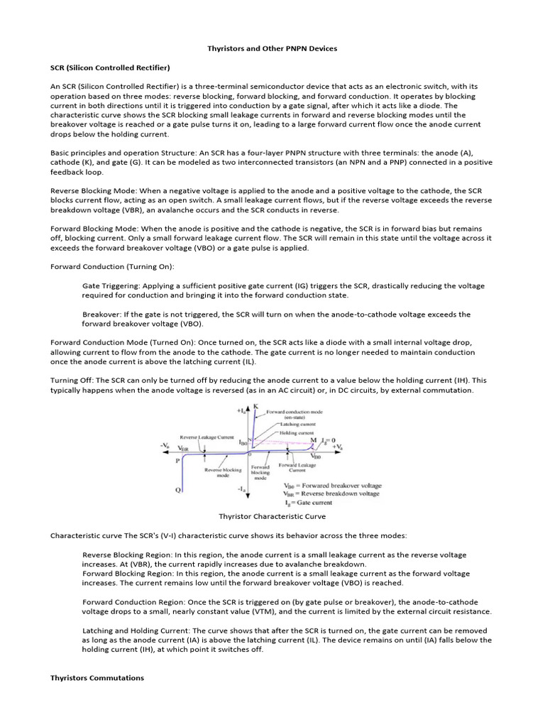 Understanding SCRs and Thyristor Commutation | PDF | Electricity ...