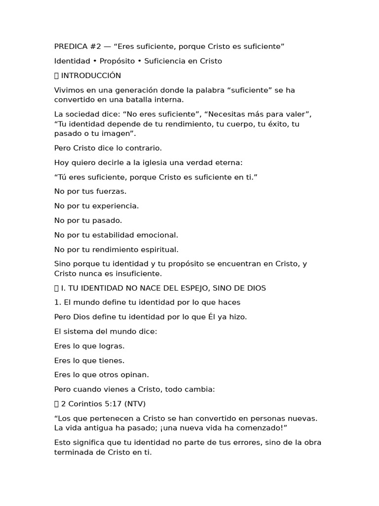 Eres Suficiente Por Que Cristo Es Suficiente | PDF | Cristo (título) | Dios