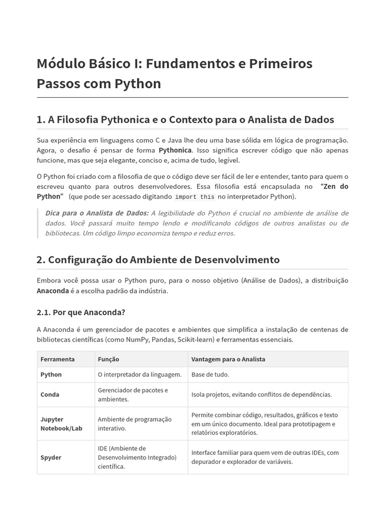 Fundamentos de Python para Análise de Dados | PDF | Python (linguagem ...