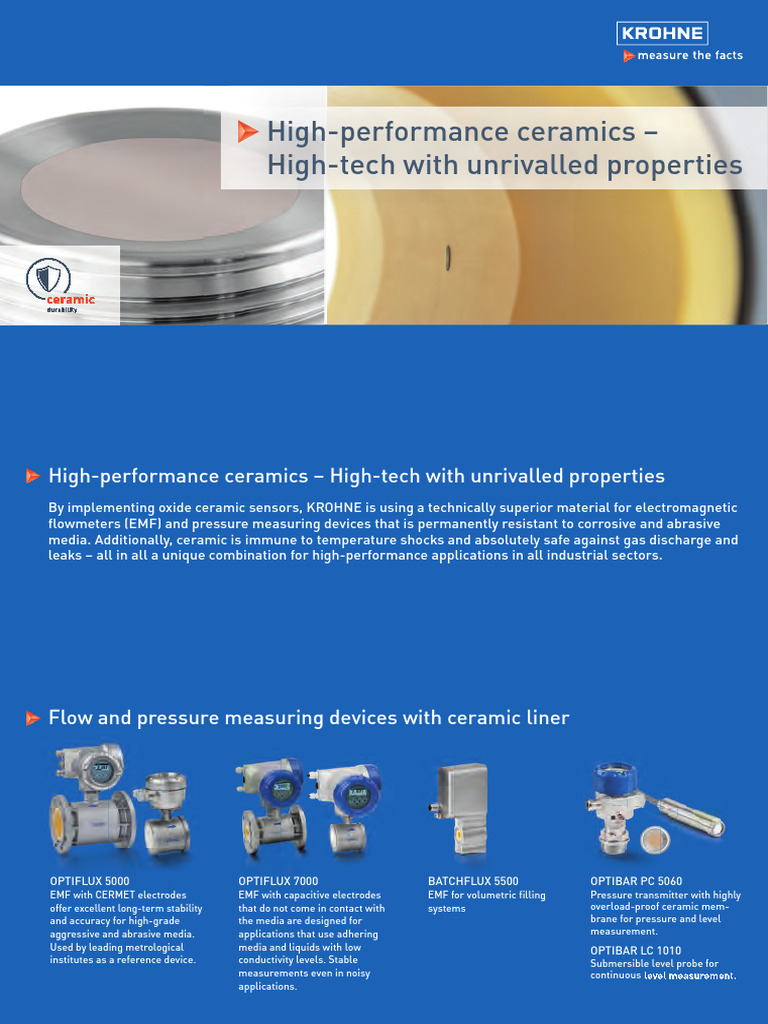 Ceramic-Lined Flow and Pressure Devices | PDF | Flow Measurement ...