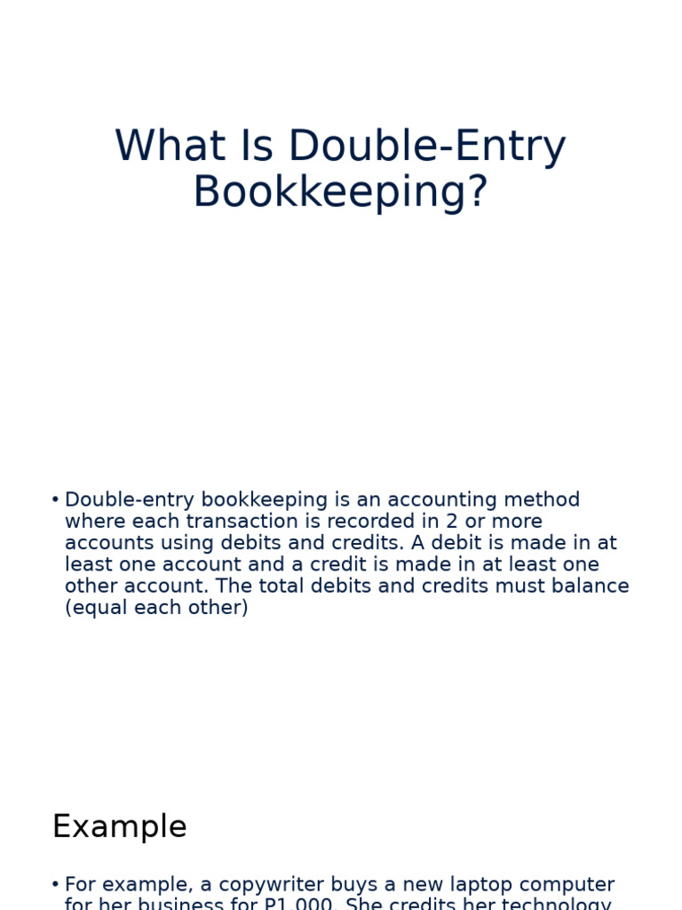 Understanding Double-Entry Bookkeeping | PDF | Bookkeeping | Accounting