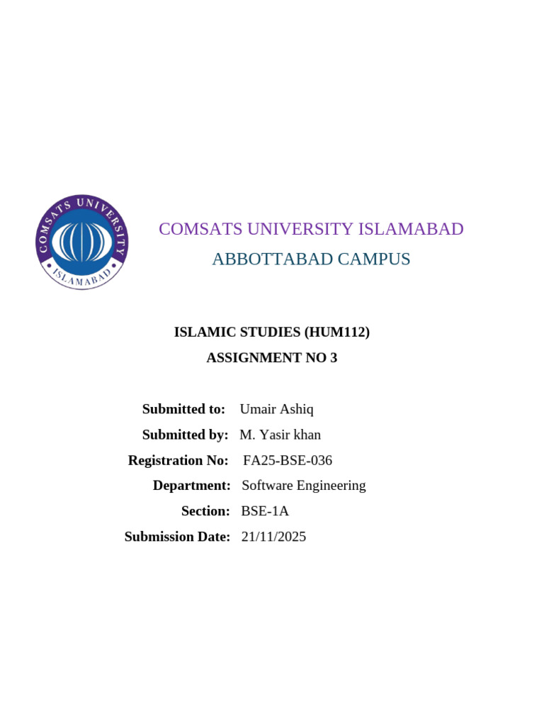 Islamiat Project | PDF | God In Islam | Bias