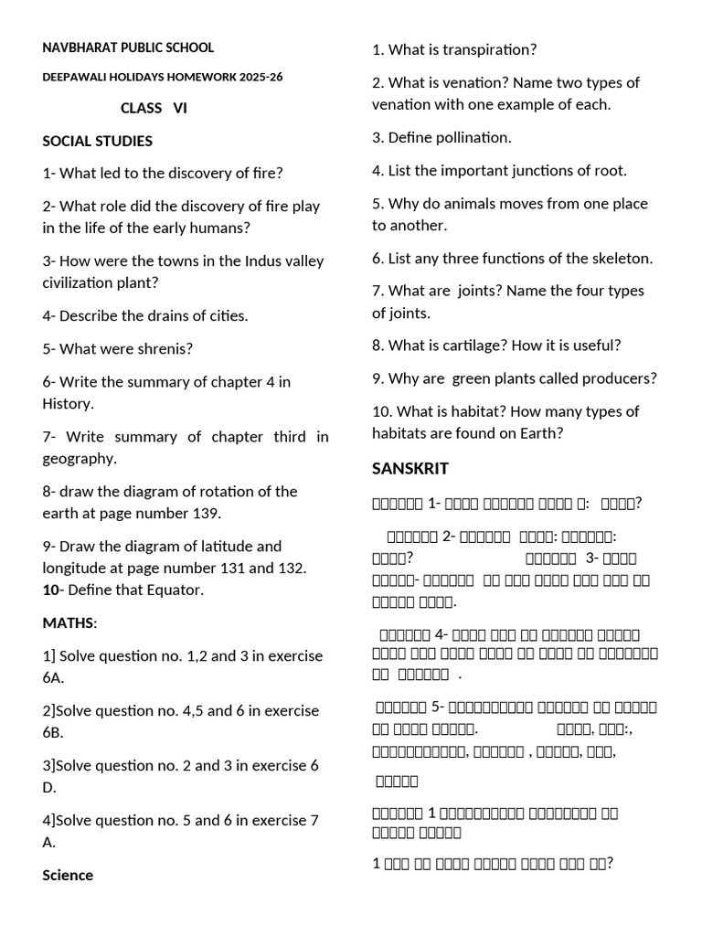 Vi Class Homework | PDF