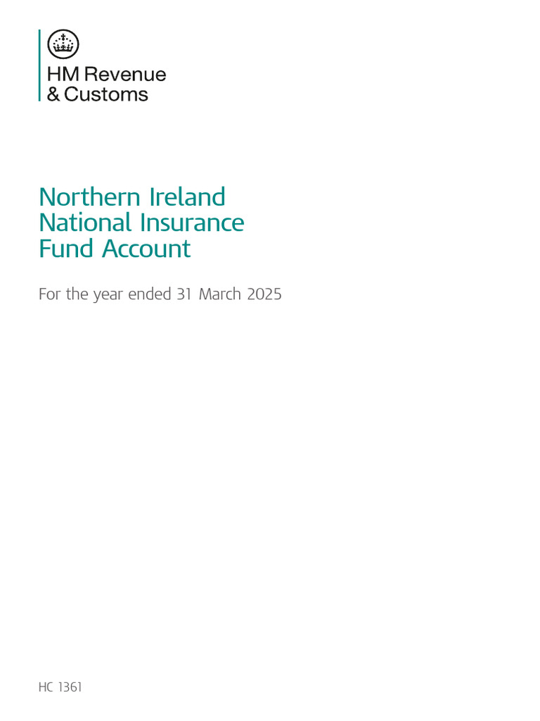 Northern Ireland National Insurance Fund 2025 | PDF | Going Concern | Audit