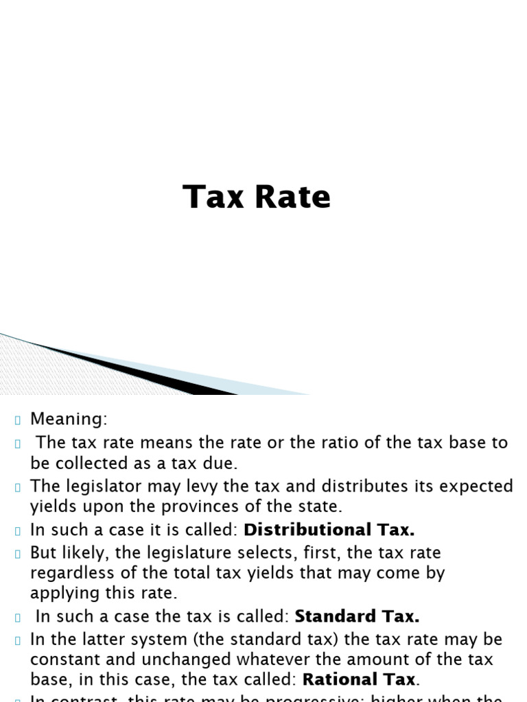 Understanding Tax Rates and Types | PDF | Taxes | Tax Rate