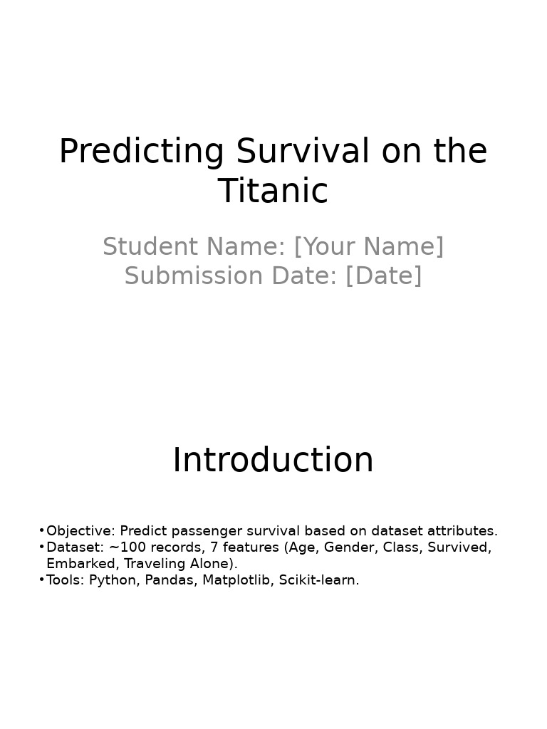 Titanic Survival Prediction Analysis | PDF | Cluster Analysis | Machine ...